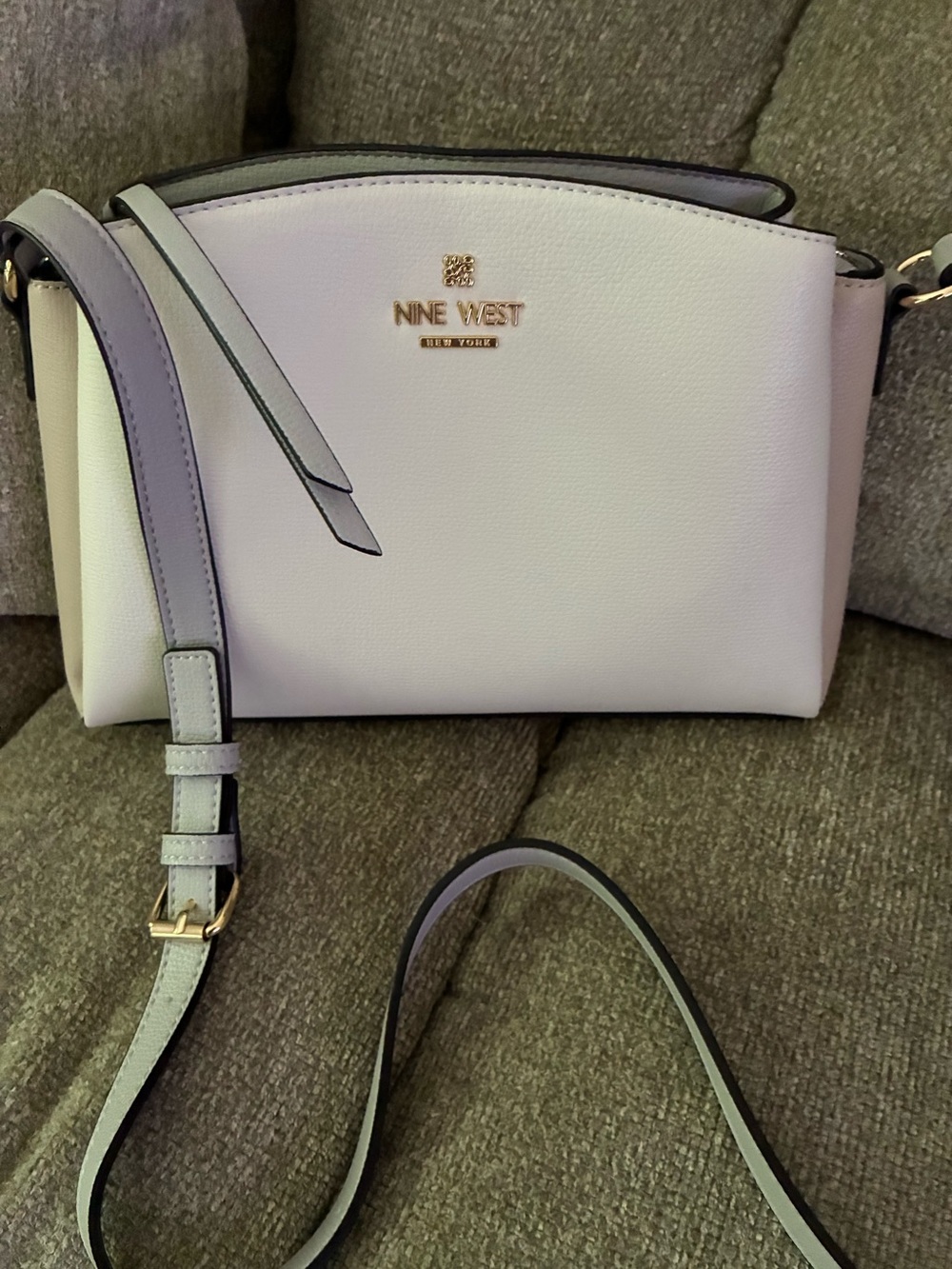 Nine West Off-White Crossbody with Gold Accent
